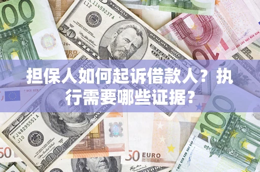 武汉担保人如何起诉借款人？执行需要哪些证据？