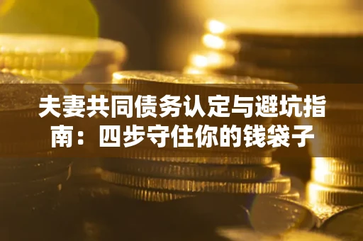 武汉夫妻共同债务认定与避坑指南：四步守住你的钱袋子