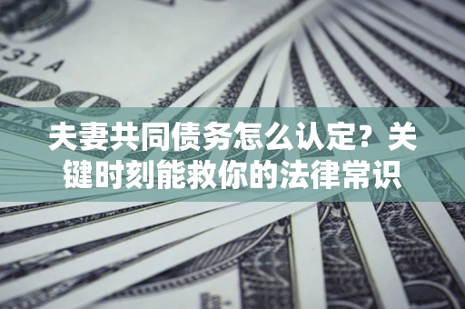 武汉夫妻共同债务怎么认定？关键时刻能救你的法律常识