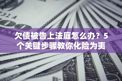 武汉欠债被告上法庭怎么办？5个关键步骤教你化险为夷
